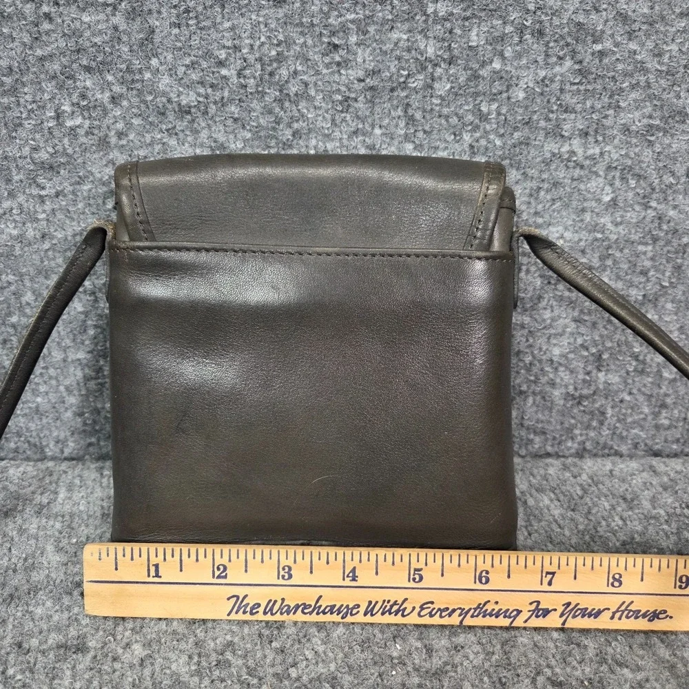 Vintage 90s Coach Women's‎ Gray Leather Tango Turnlock Purse Mini Crossbody Bag
